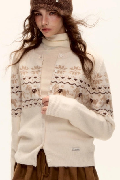 Fair Isle Wool Cardigan Set-Up