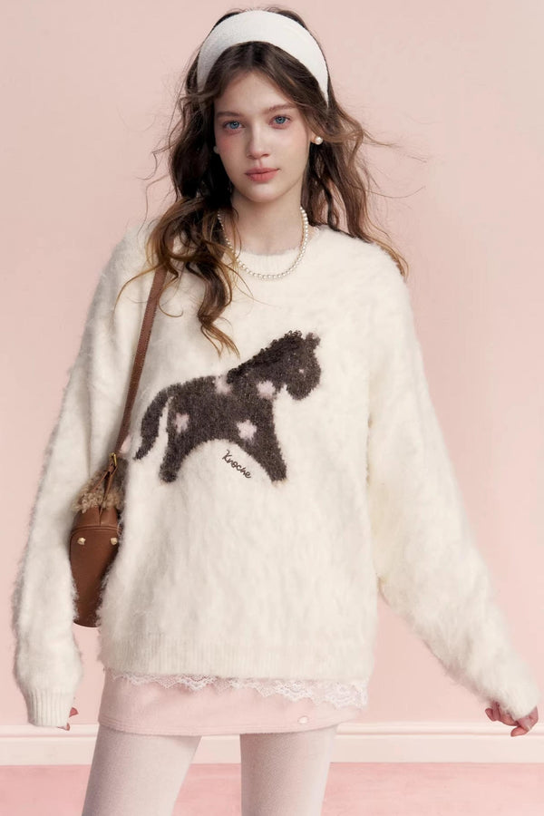 Floral Wool Jacquard Sweater