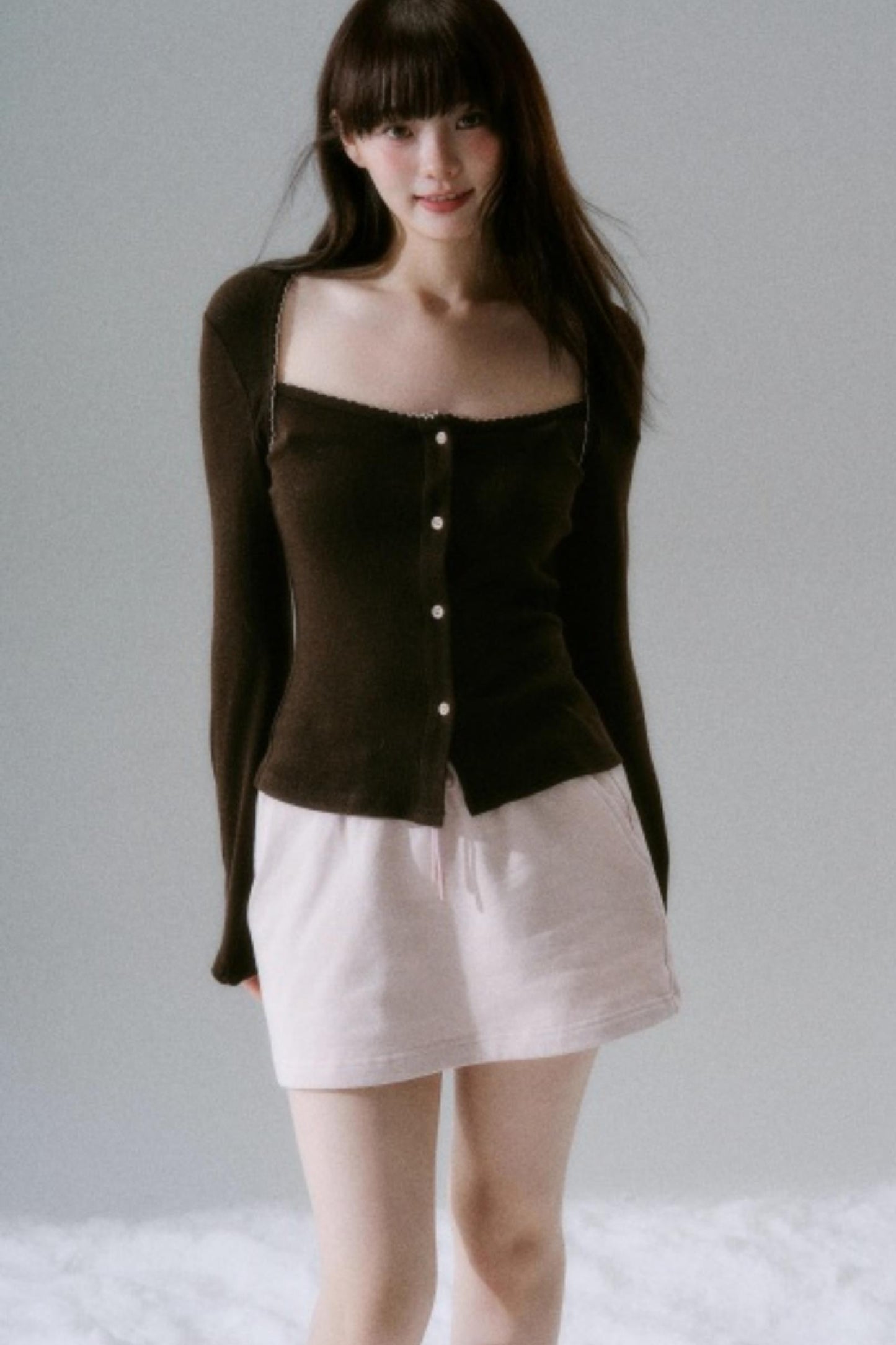 Lyocell Rabbit Fur Long-Sleeve Top