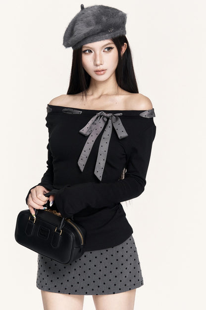 Versatile Polka Dot Hip Skirt