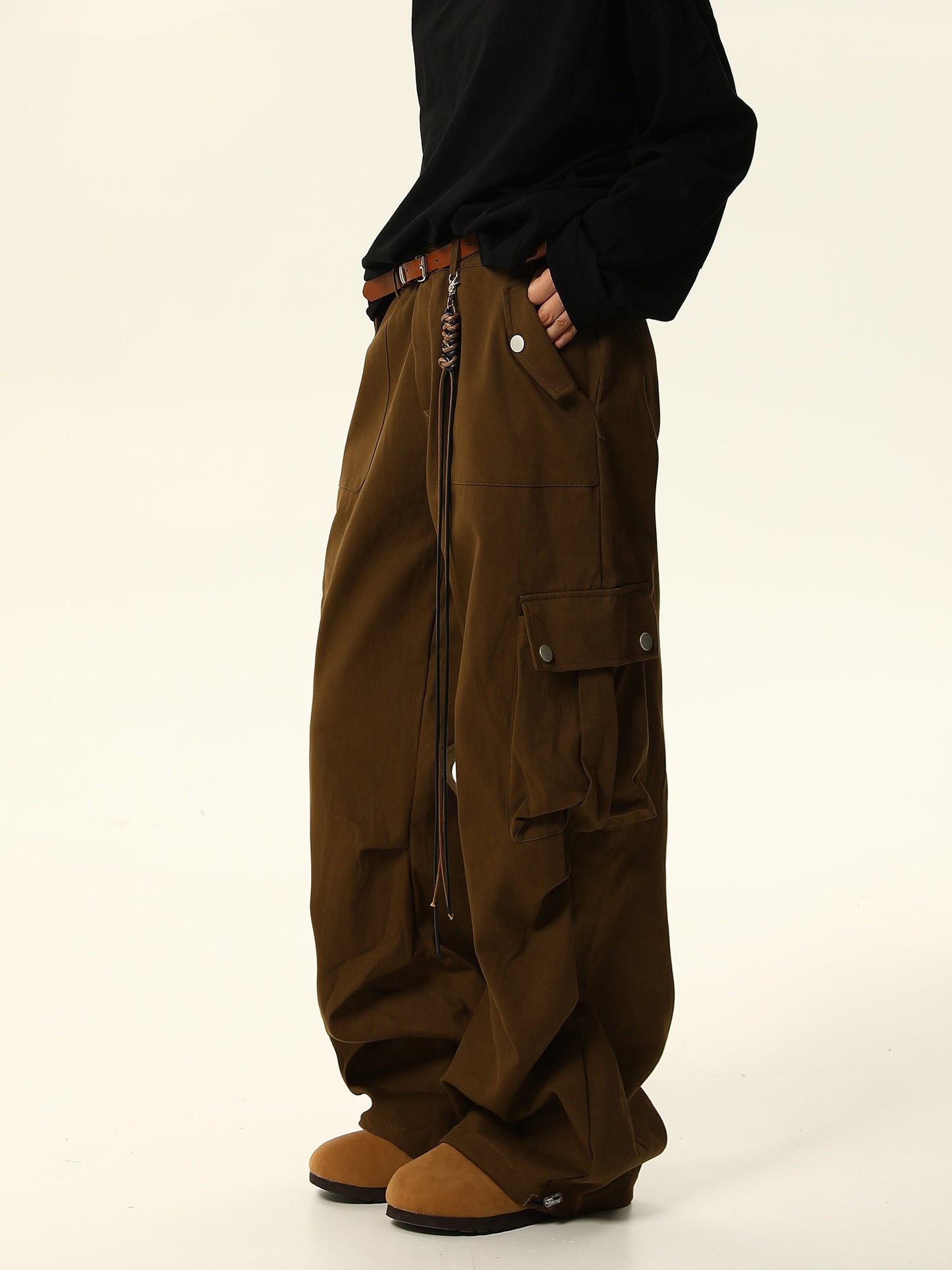 American Vintage Maillard Dark Brown Cargo Pants