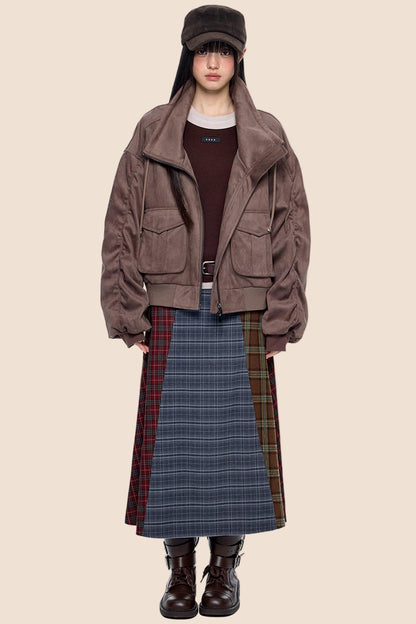 Autumn Drape Midi Skirt