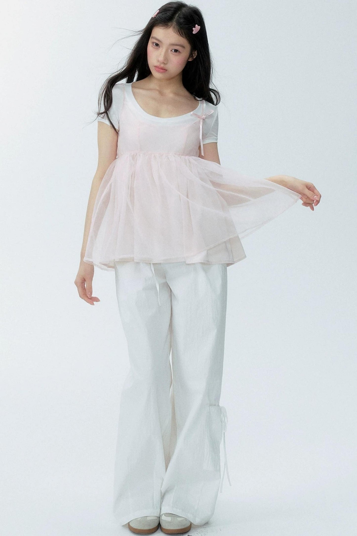 Organza Layered Overlay Dress Set-Up