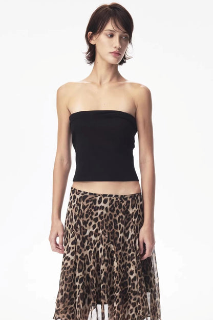 Summer Blue Two-Tone Tube Top