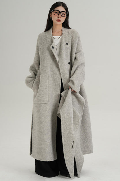 Woolen Elegance Long Jacket
