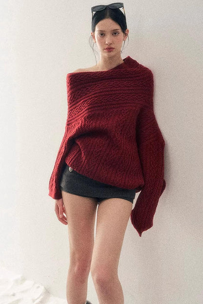 Woolen A-Line Skirt Pants