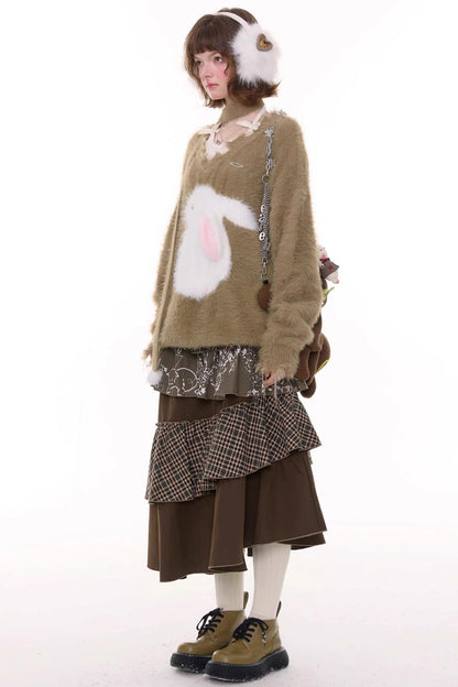 Autumn Winter High-Waisted Slimming Skirt