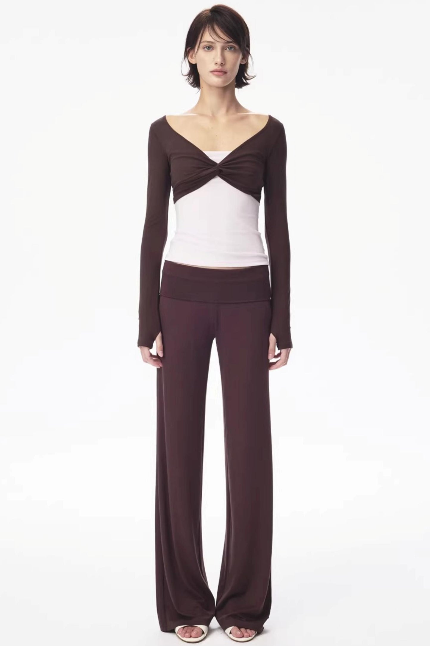 Color-Blocked Knot Design Top