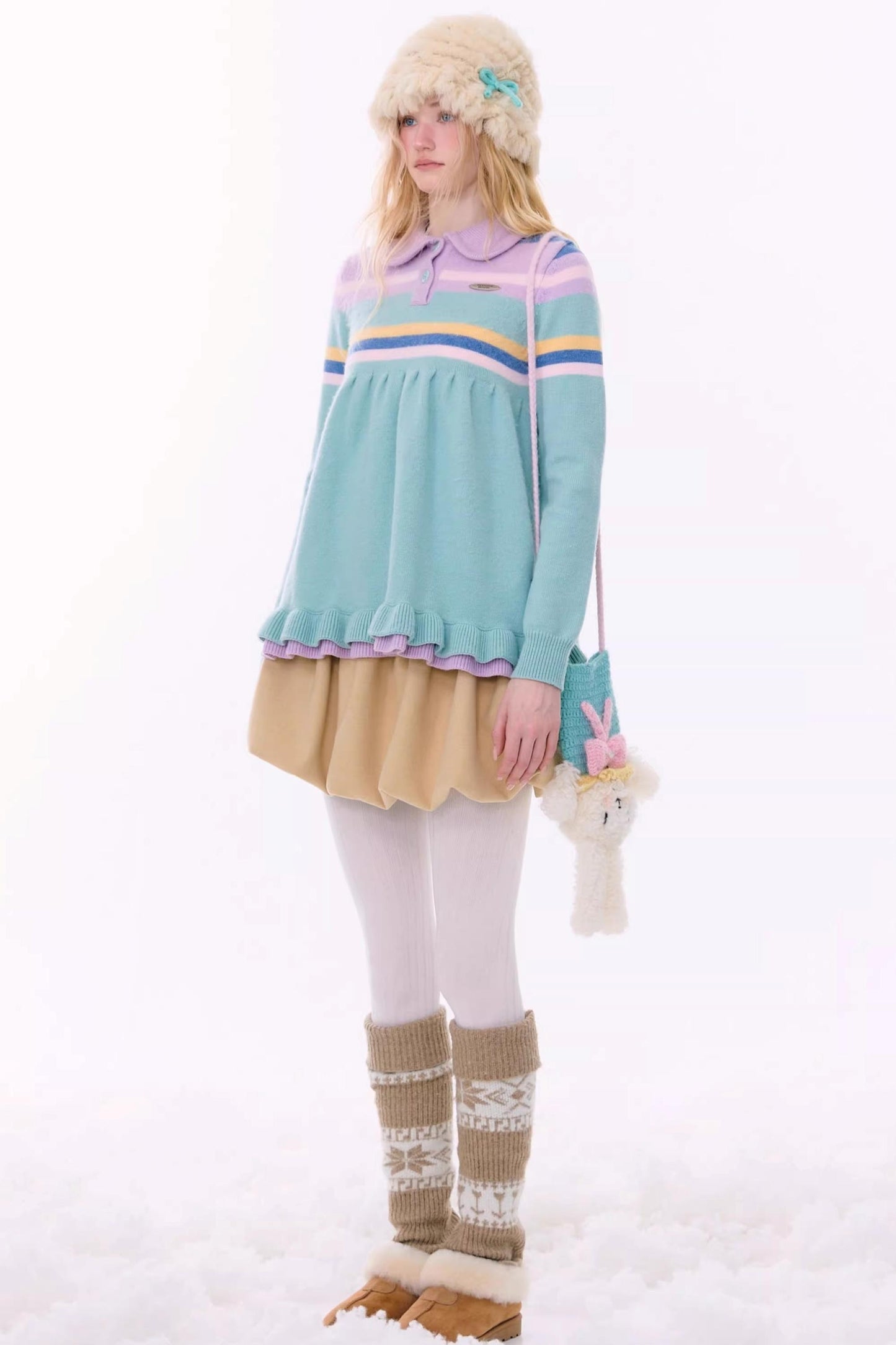 Retro Lace Collar Sweater