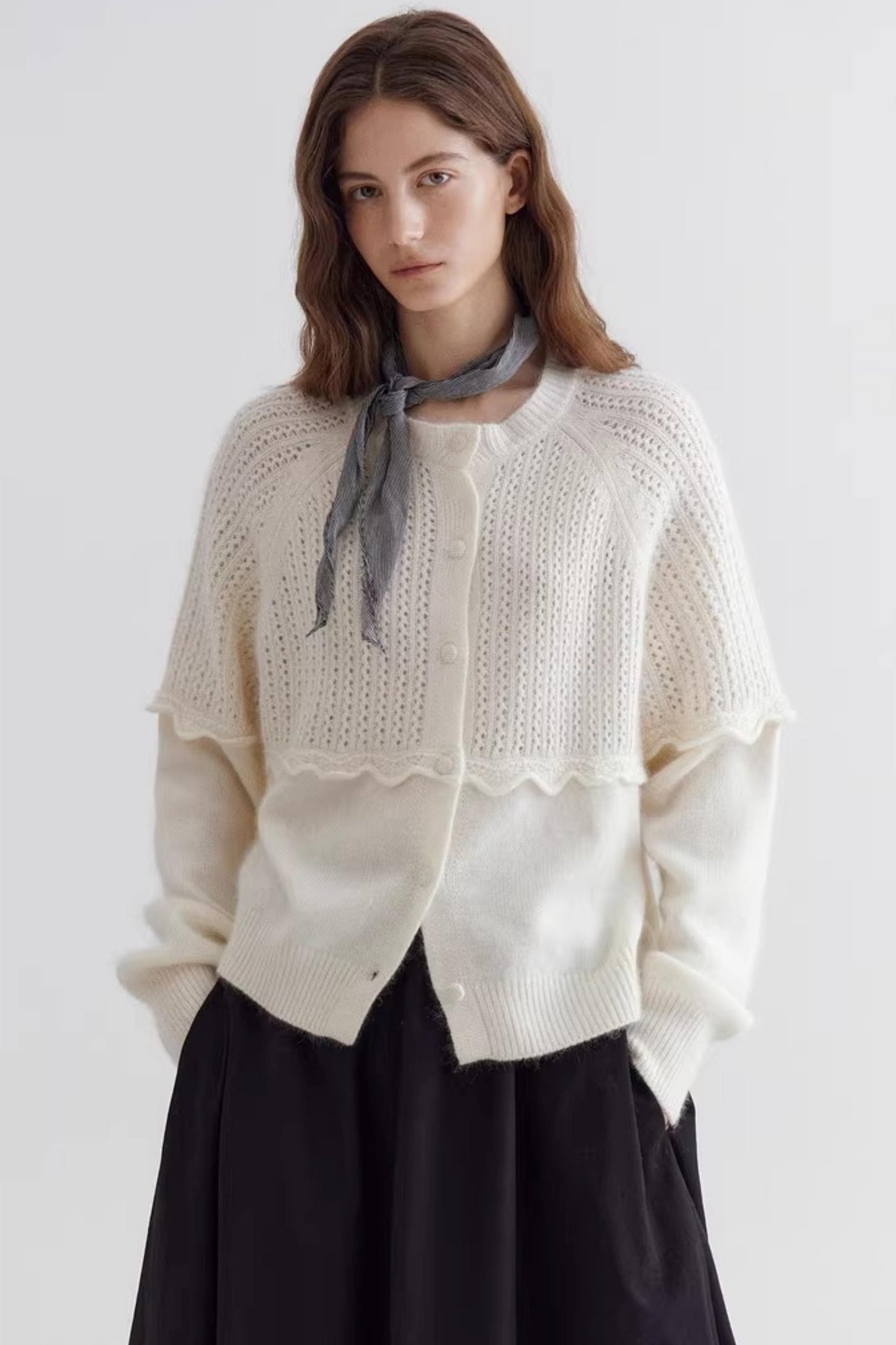 Textured Wool Knit Sweater