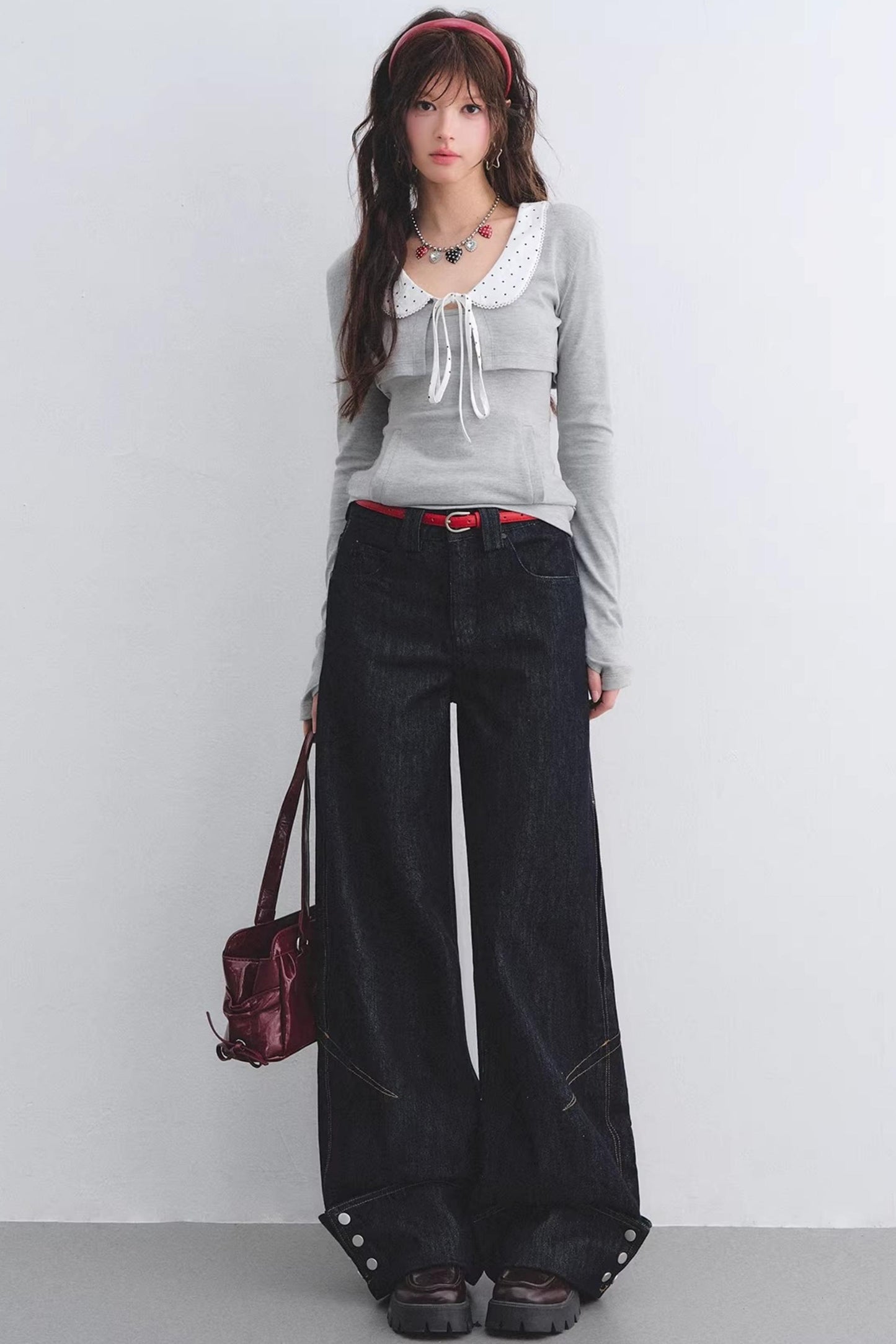 Polka Dot Lace Cardigan Set