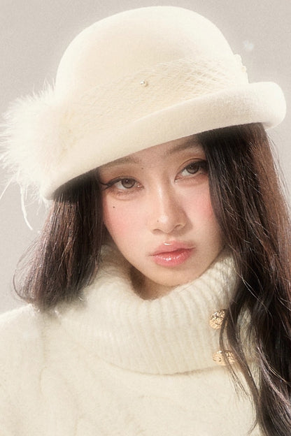 Feather Wool Felt Hat