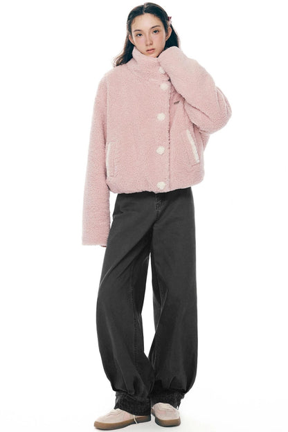 Retro Distressed Cotton Pants