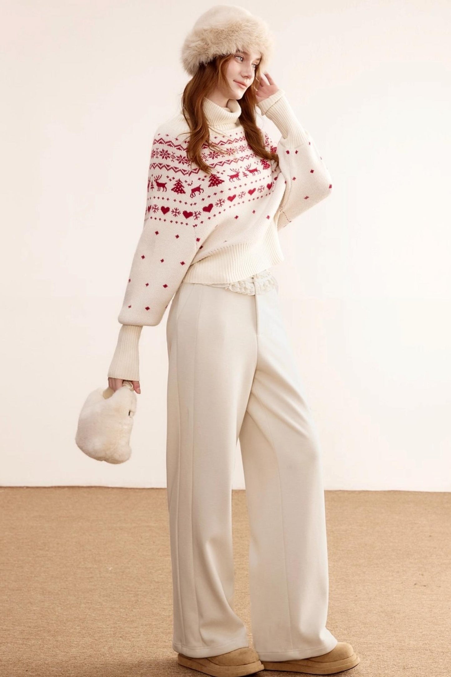 Christmas Fair Isle Turtleneck Sweater