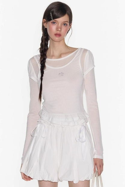 Bloomers Skirts Elastic Tie Bud Shorts Skirt