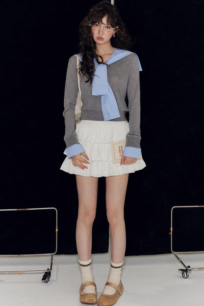 Layered Lace A-Line Culottes