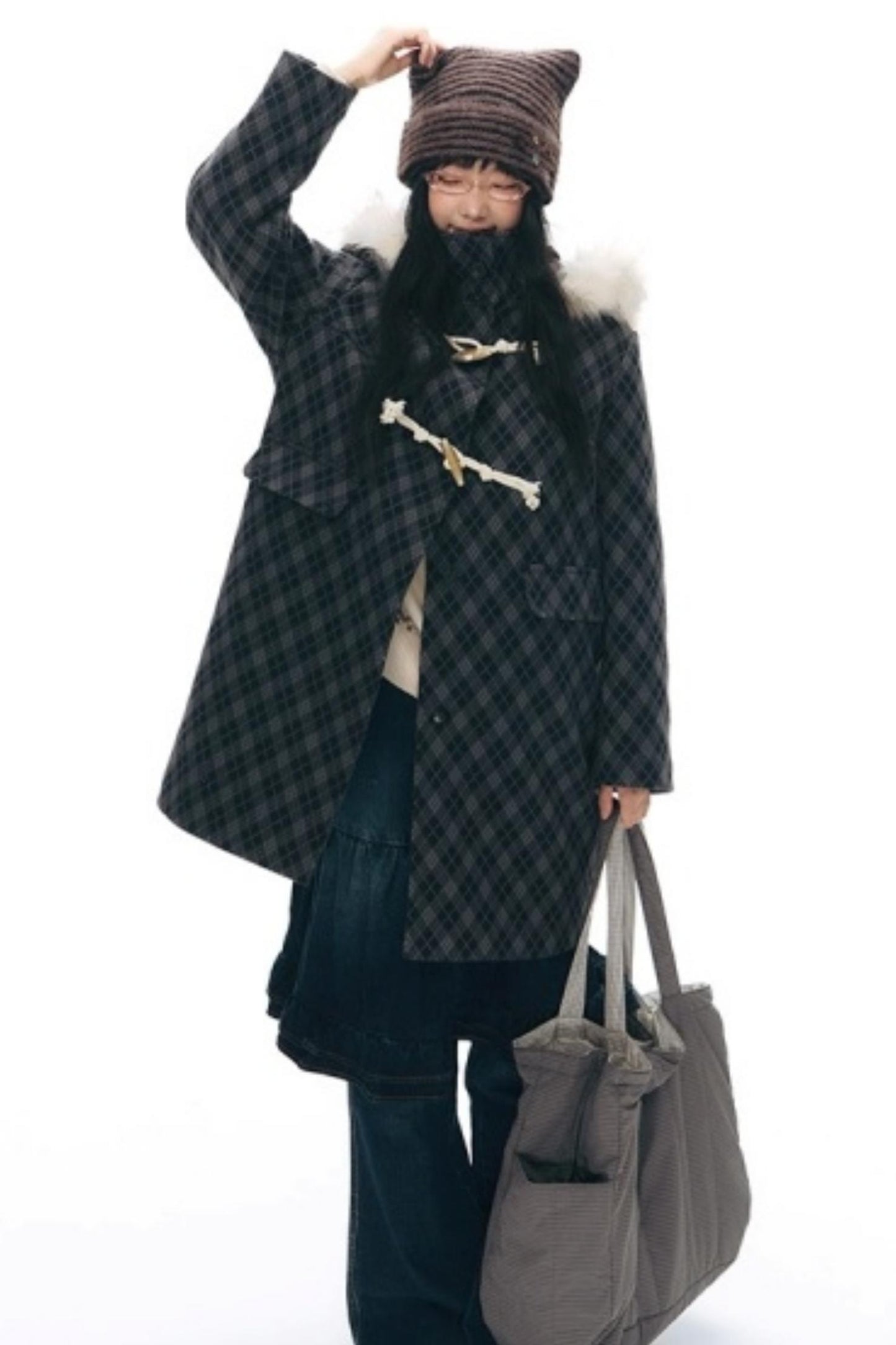 Vintage Lace Denim Skirt