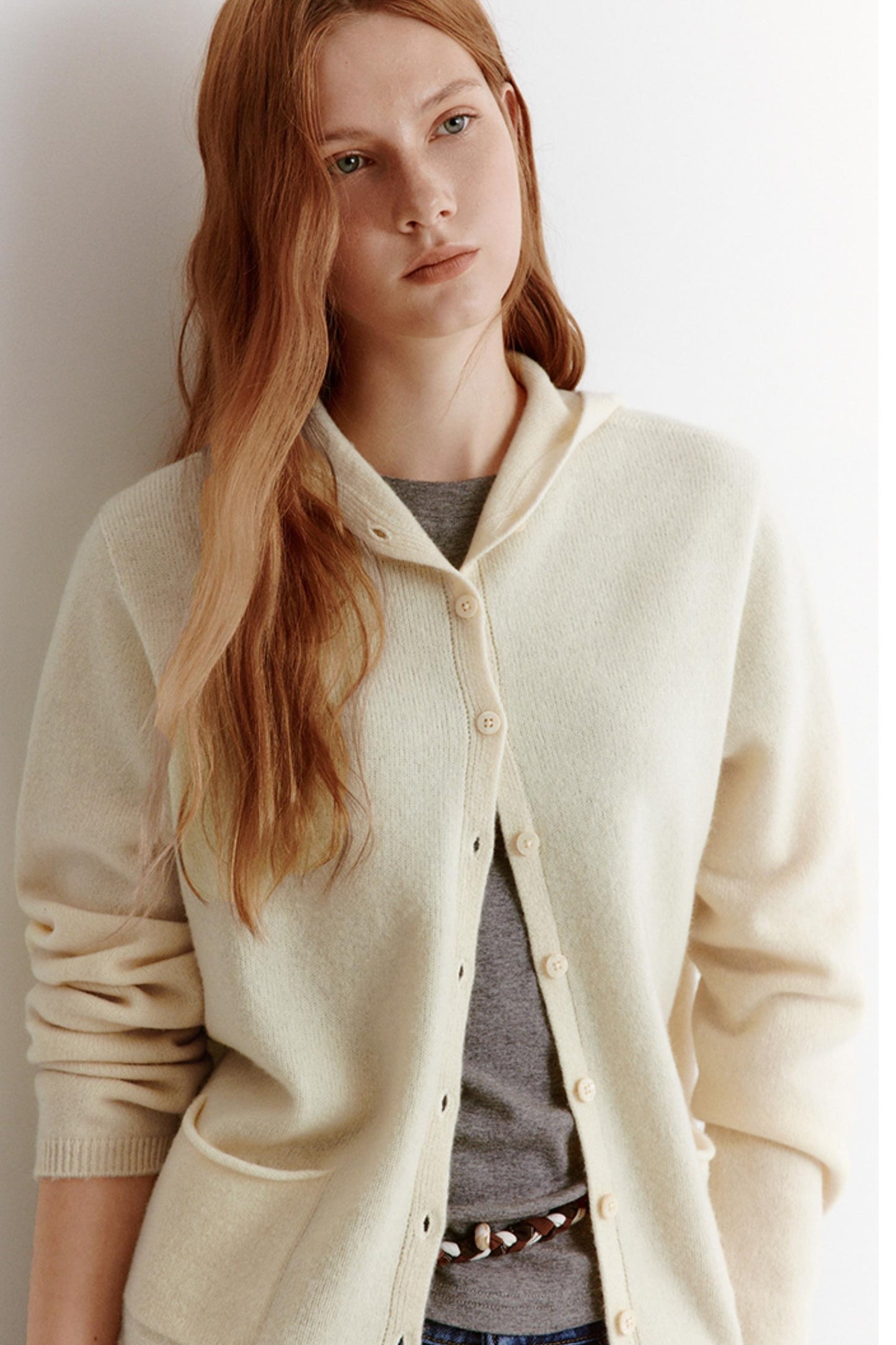 Soft Cashmere Hooded Knitted Cardigan