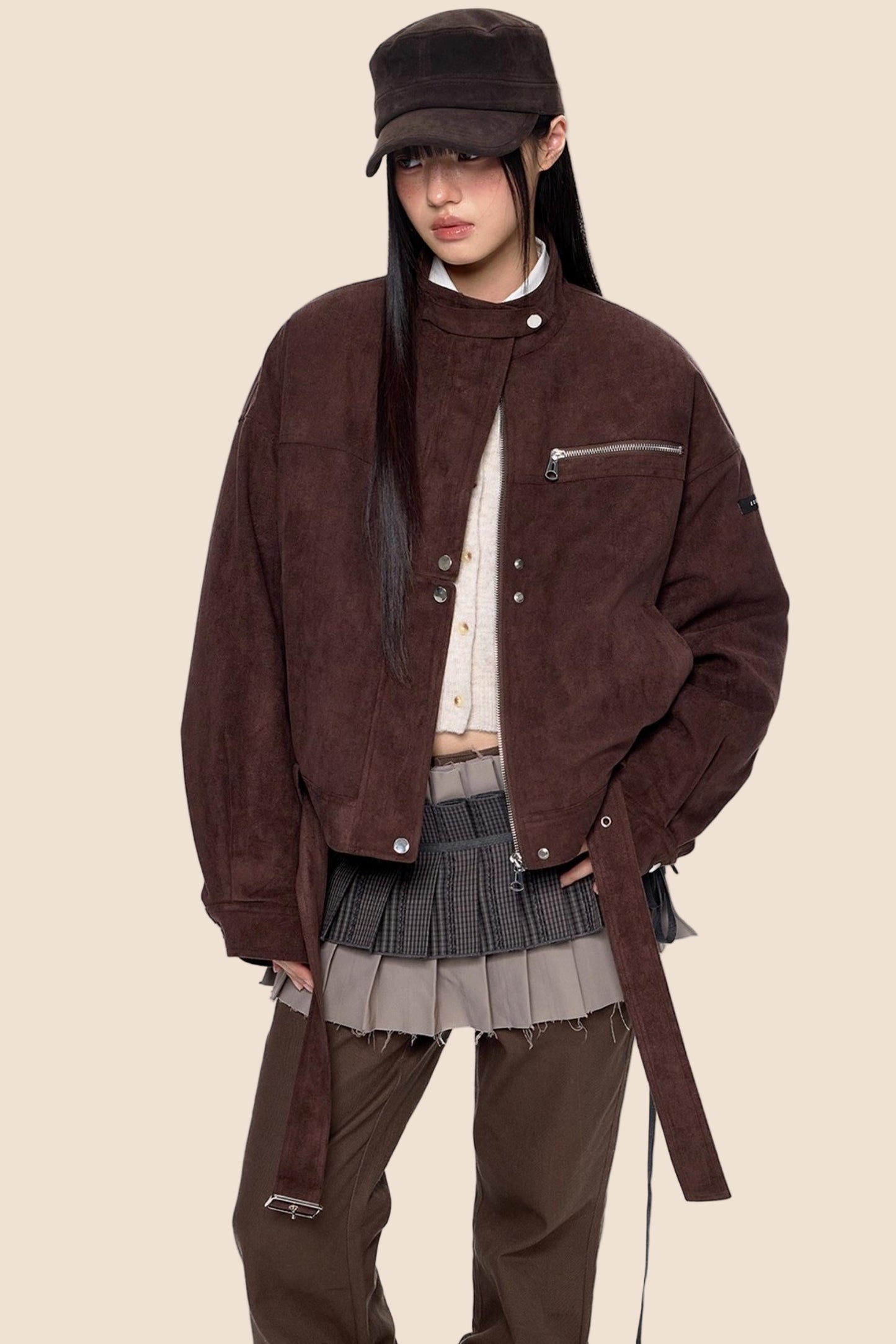 Brown Cropped Jacket
