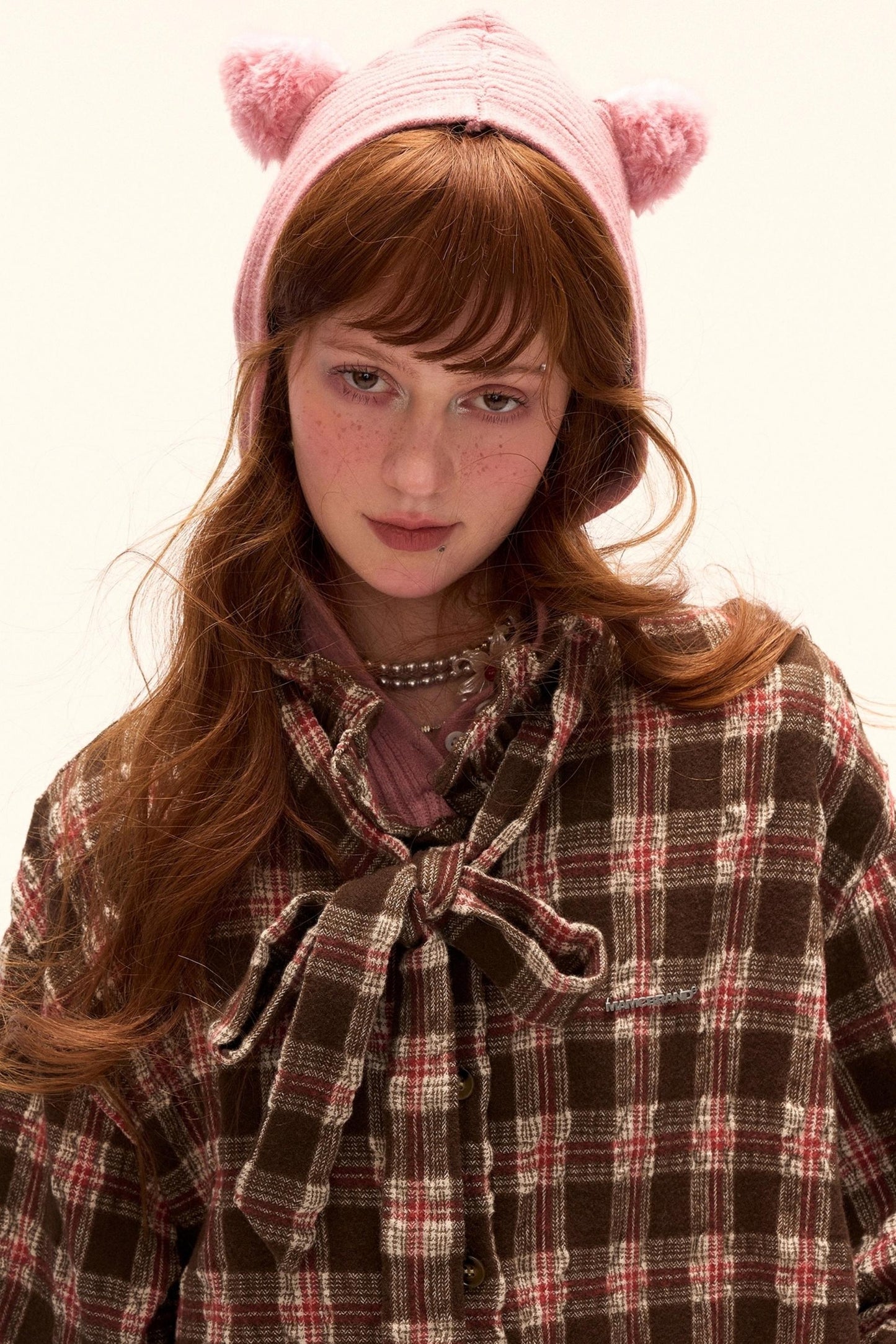 Bow Plaid Shirt Dress