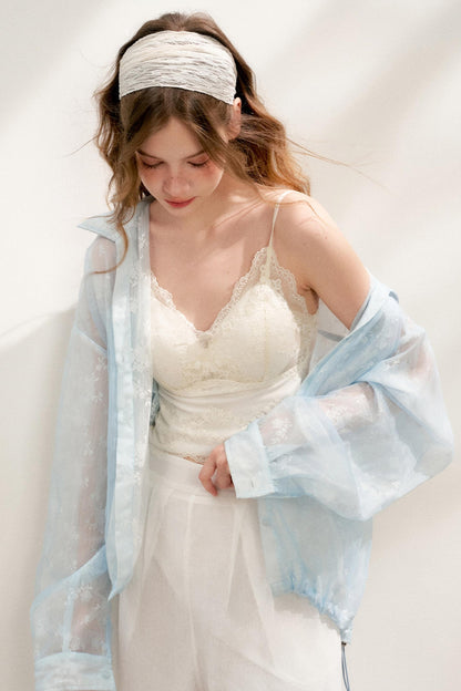 Lace Color-Block Jacket