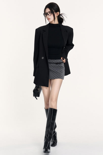 Versatile Polka Dot Hip Skirt