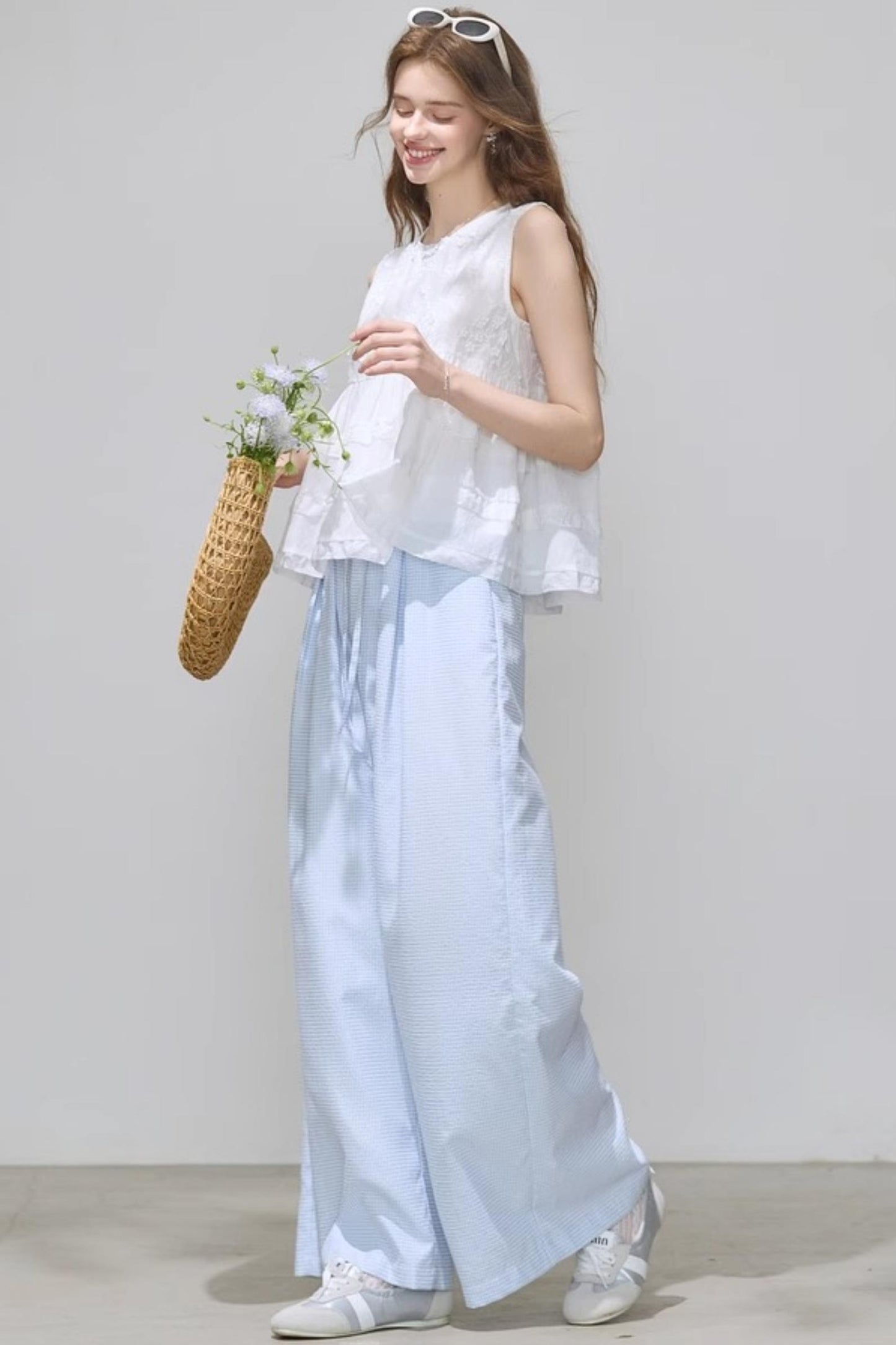 Summer White Embroidered Top