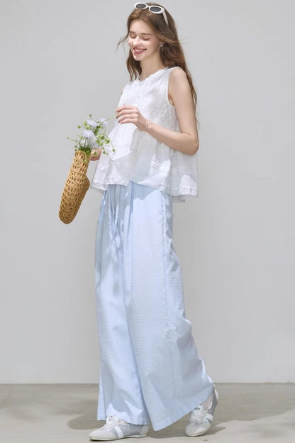 Summer White Embroidered Top