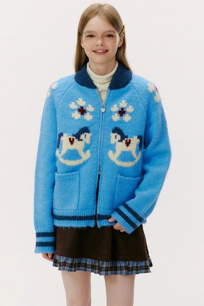 Heart Pony Knitted Cardigan
