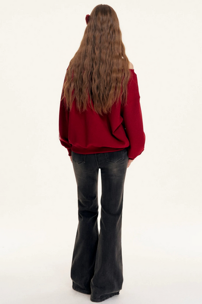 Asymmetrical Flare Jeans