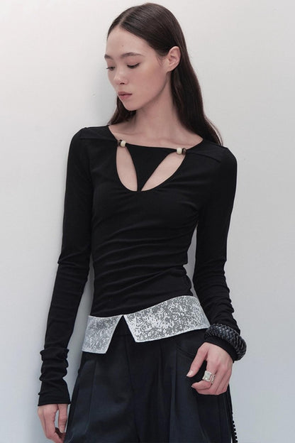 Shadow Rhyme Knit Top