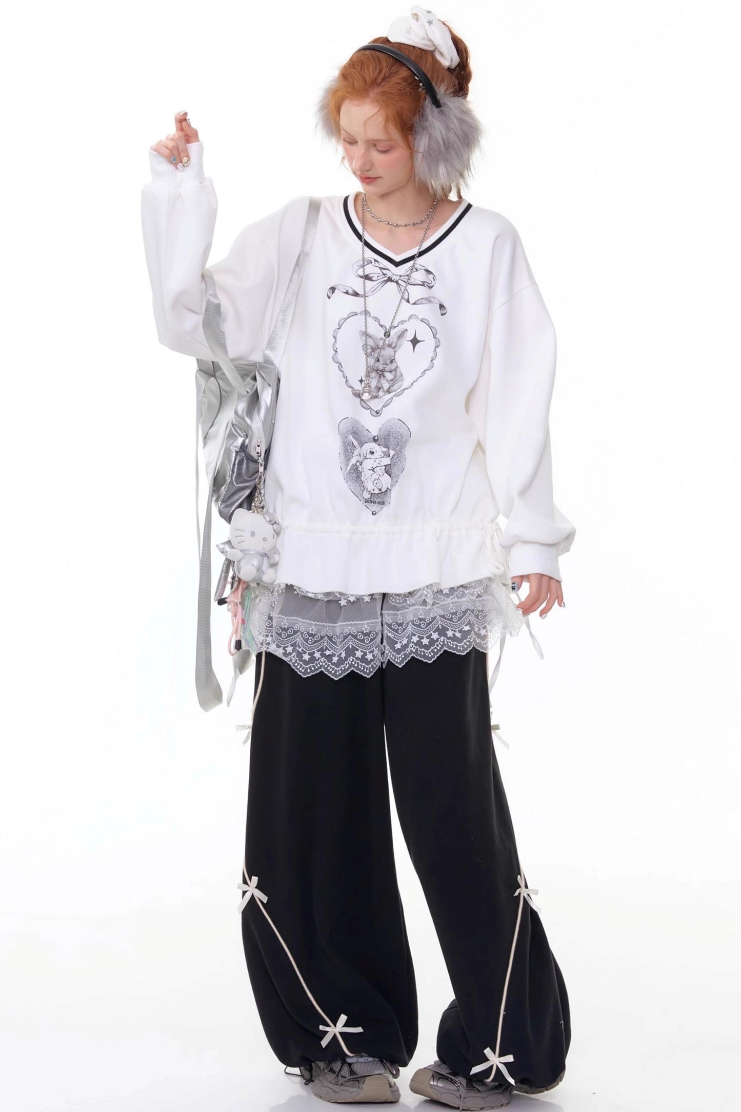 Vintage V-Neck Sweatshirt