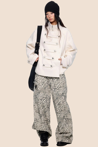 Silhouette Pleated Wool Coat