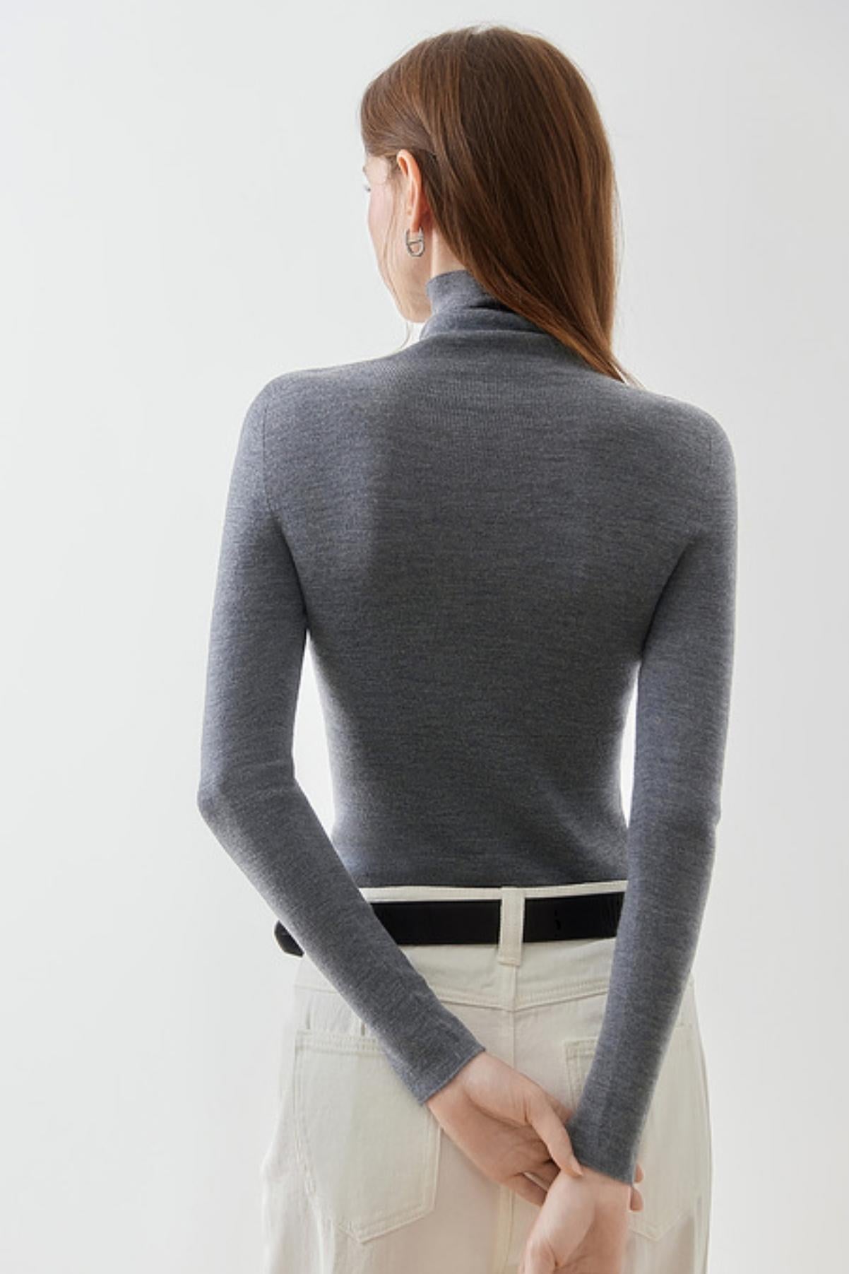 High Neck Knit Base Layer Sweater