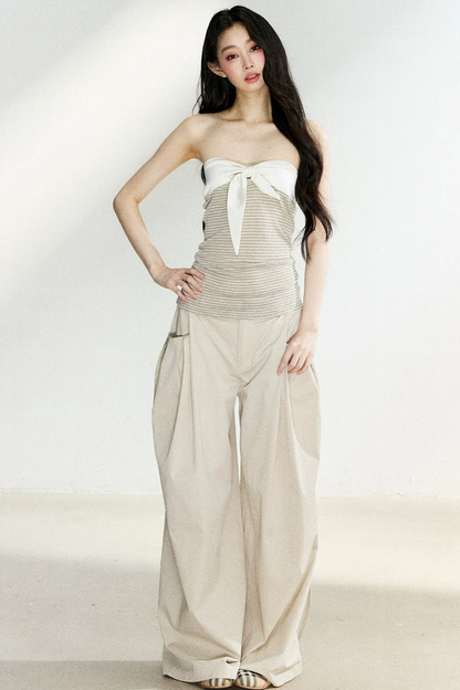 Summer High-Waisted Wide-Leg Pants
