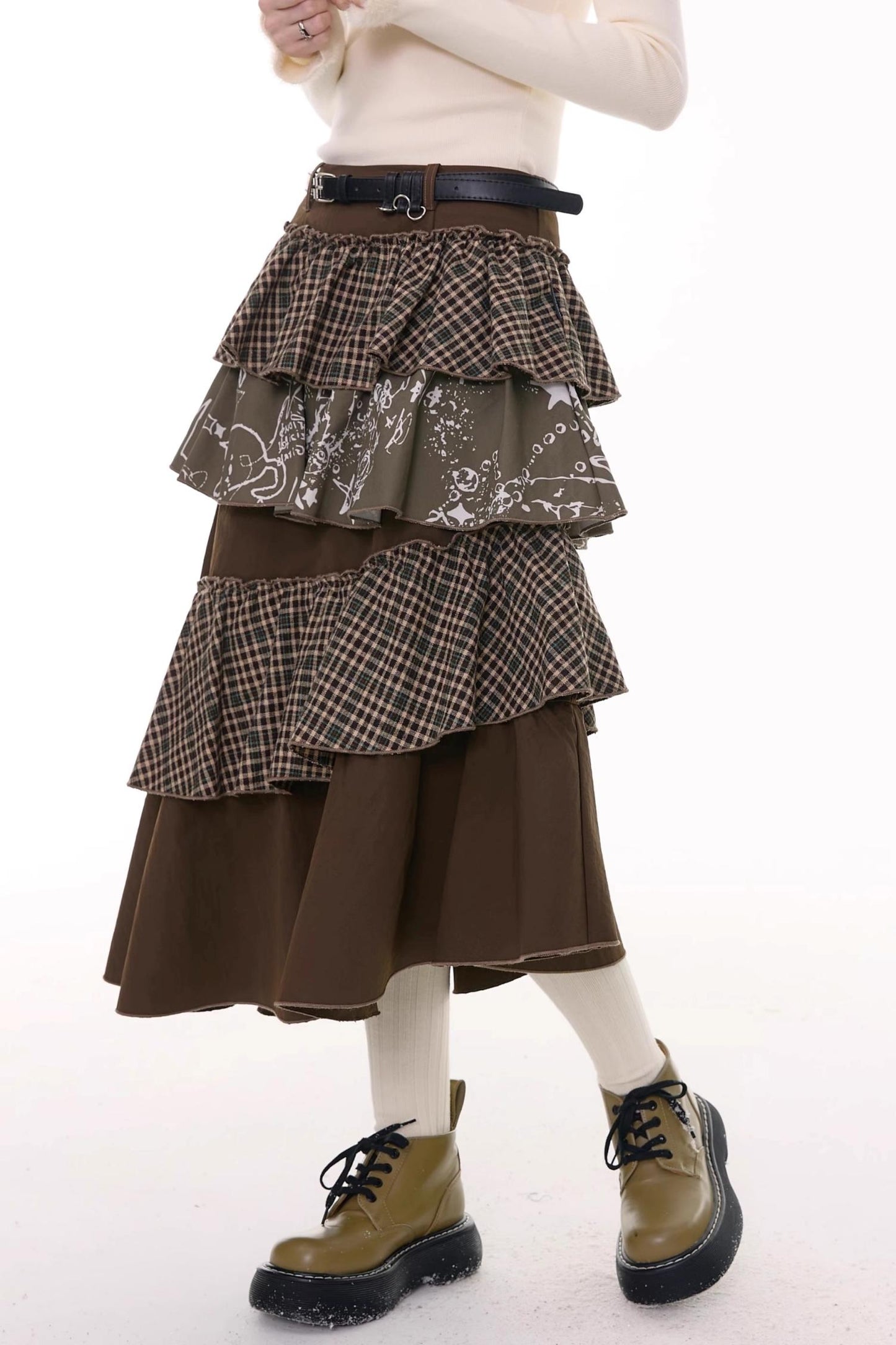 Autumn Winter High-Waisted Slimming Skirt