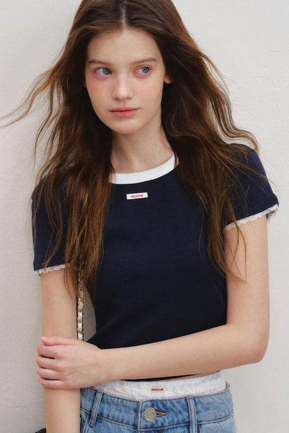 Lace Fusion Backless Top