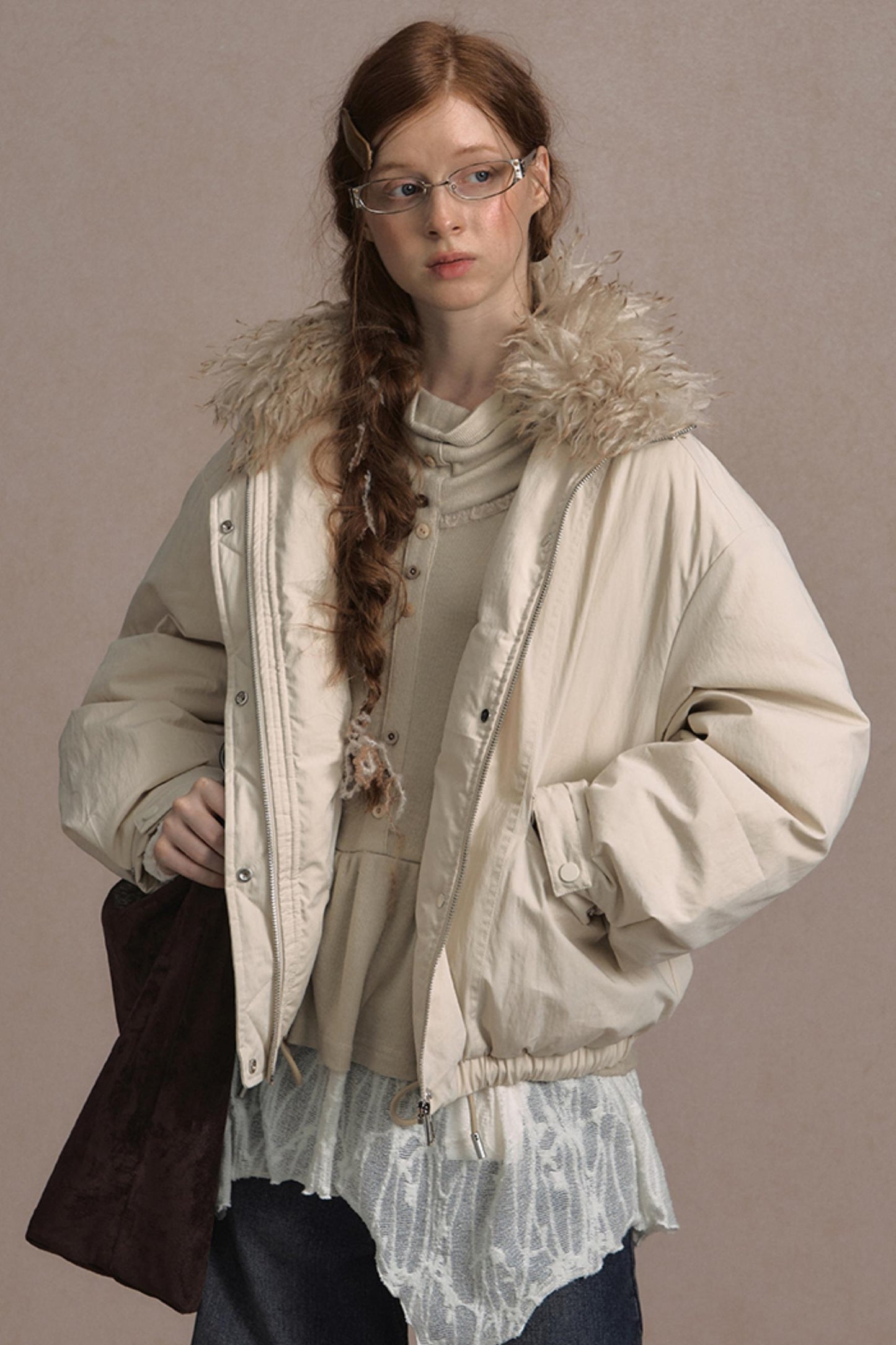 Fake Two Piece Wind Lace Knitted Top