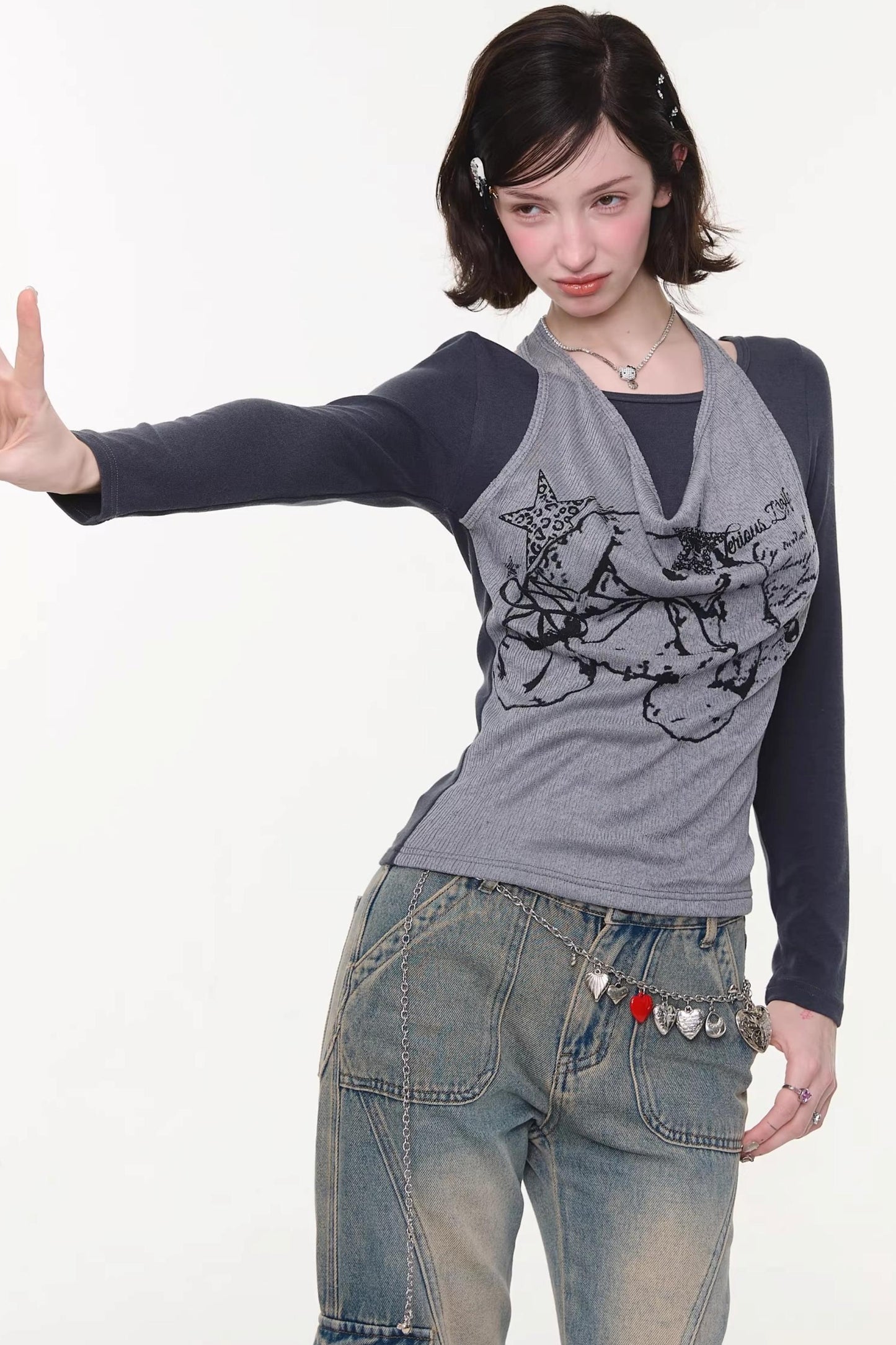 Rabbit Shadow Halter Top