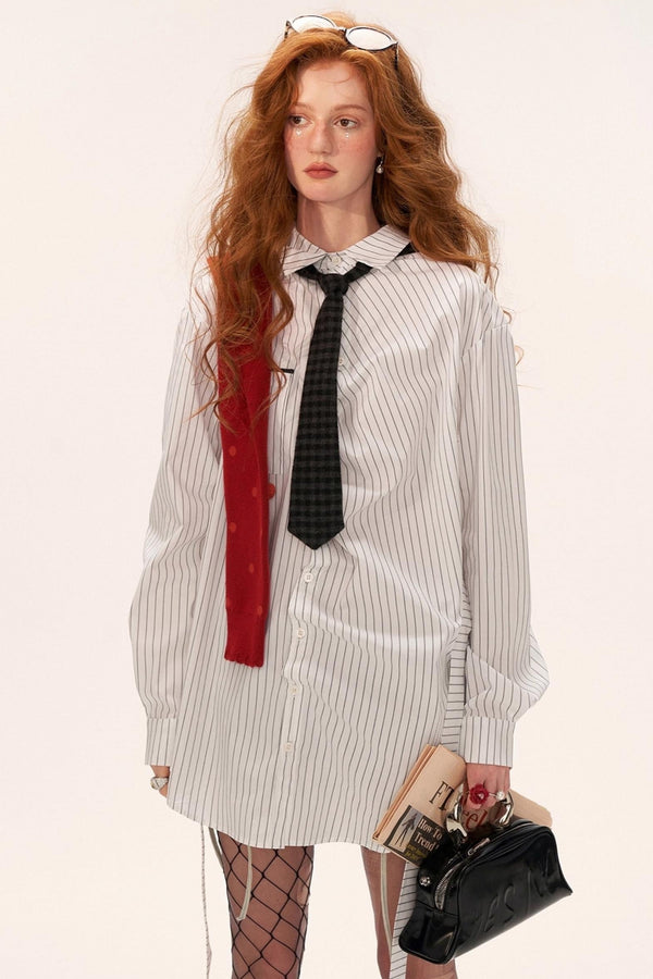 Long Striped Long Sleeve Shirt