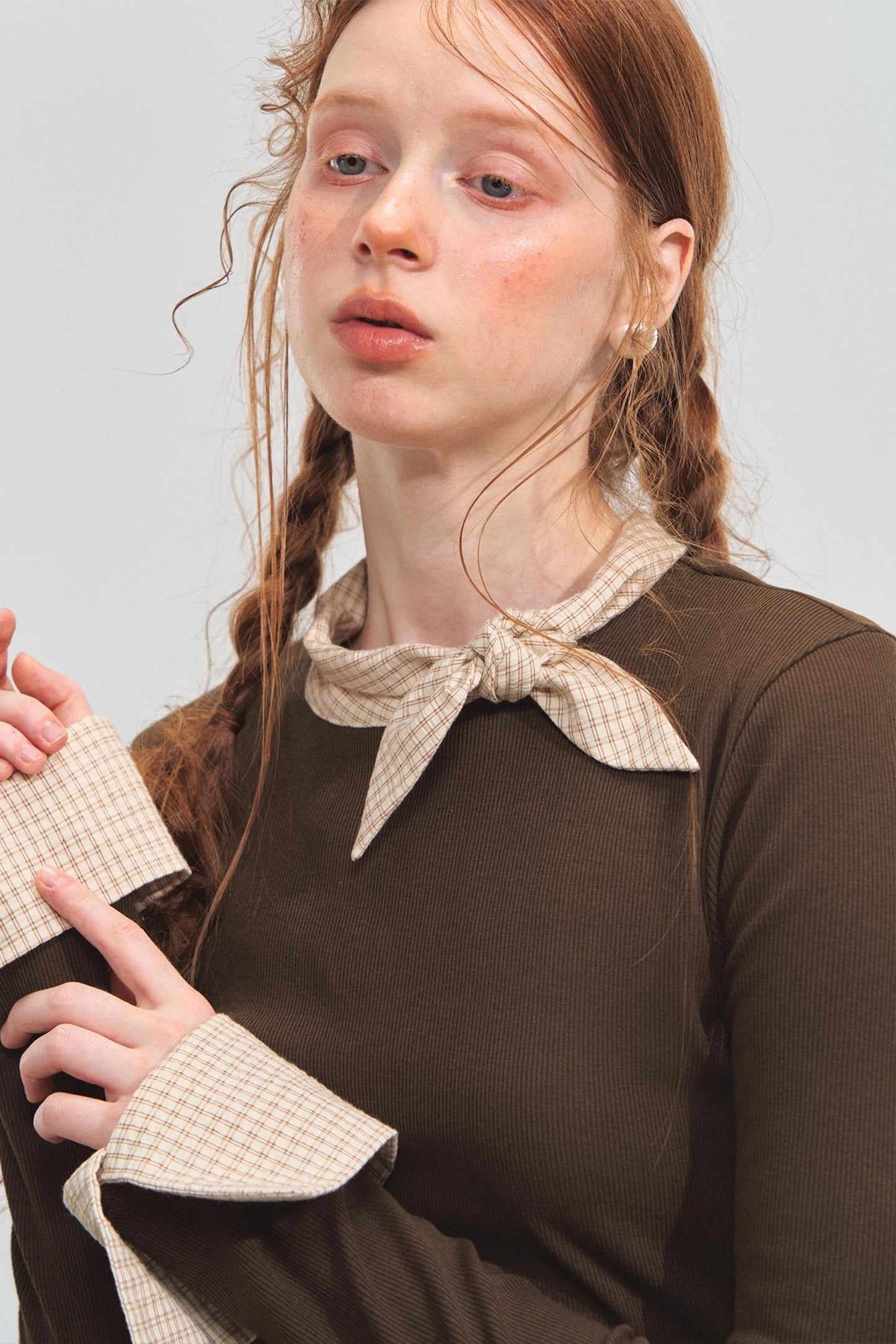 Bow Tie Slim Knit Top