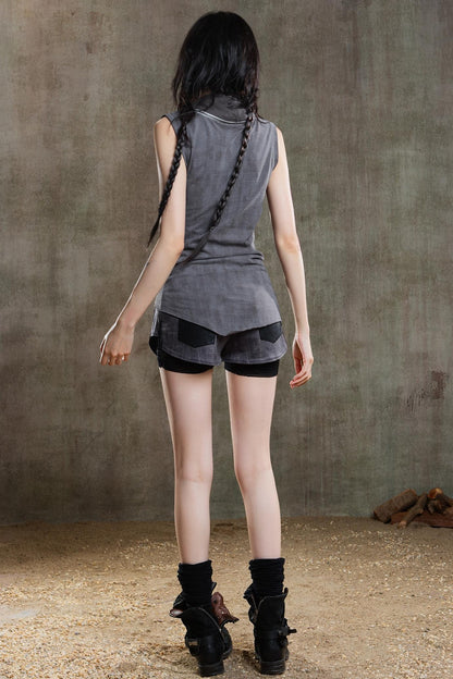 Punk Pleated Vest