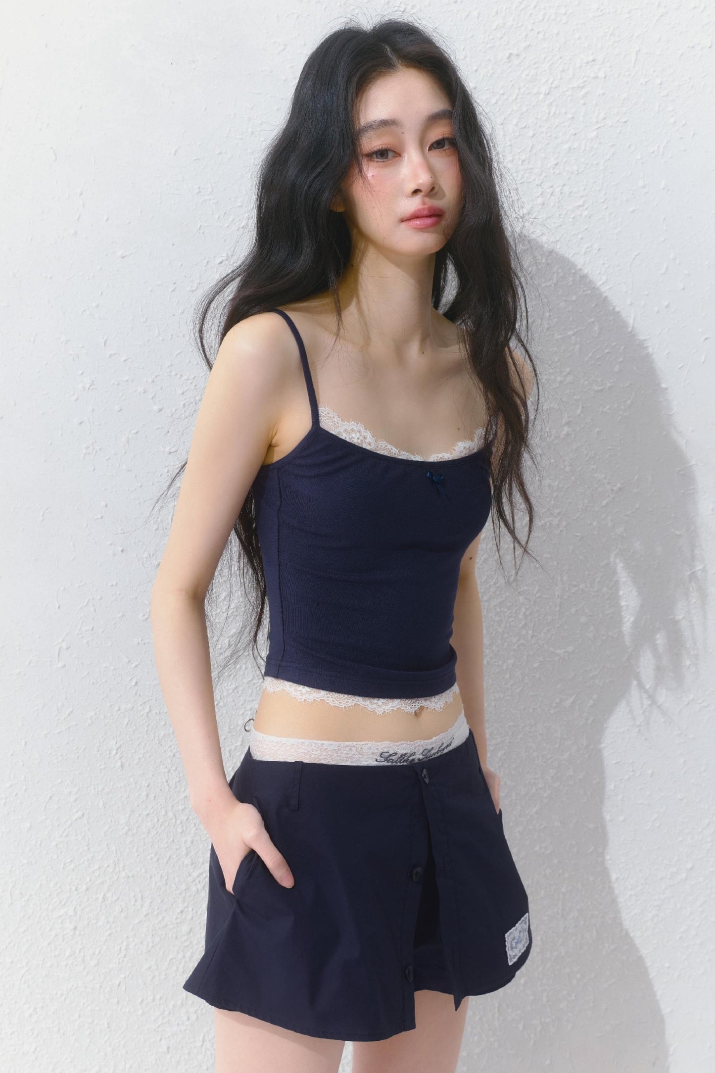 Sporty Strap Knit Top Set-Up