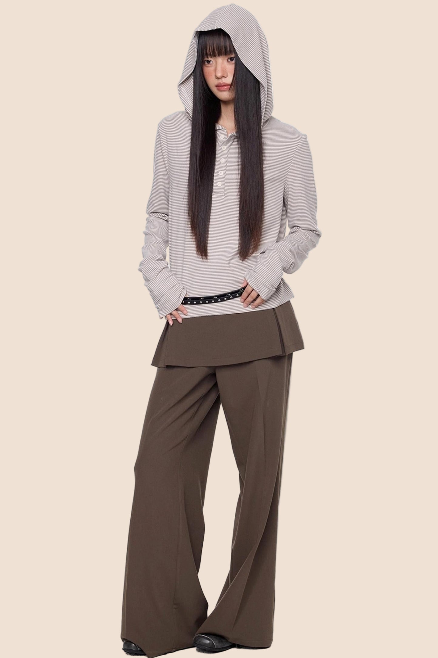 Embroidered Striped Long Sleeve Tee