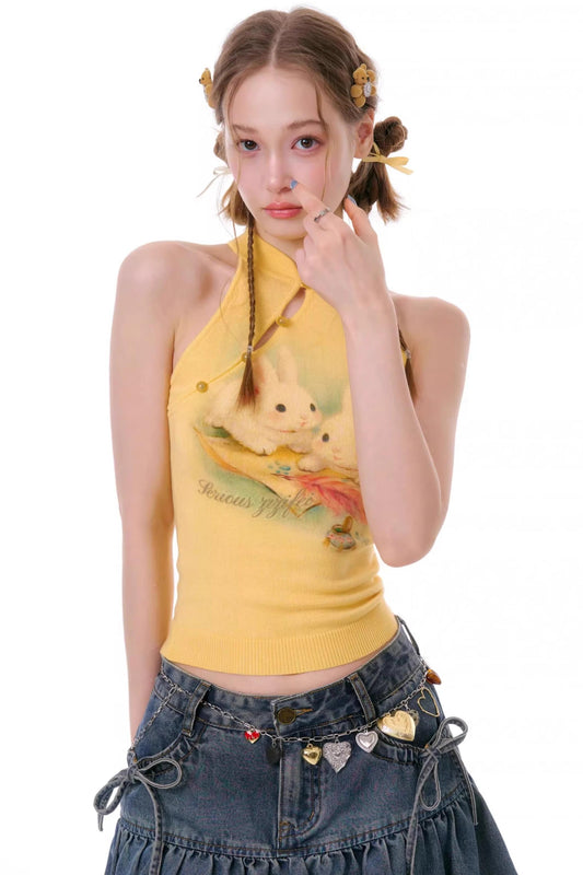 Cloud Rabbit Knitted Vest