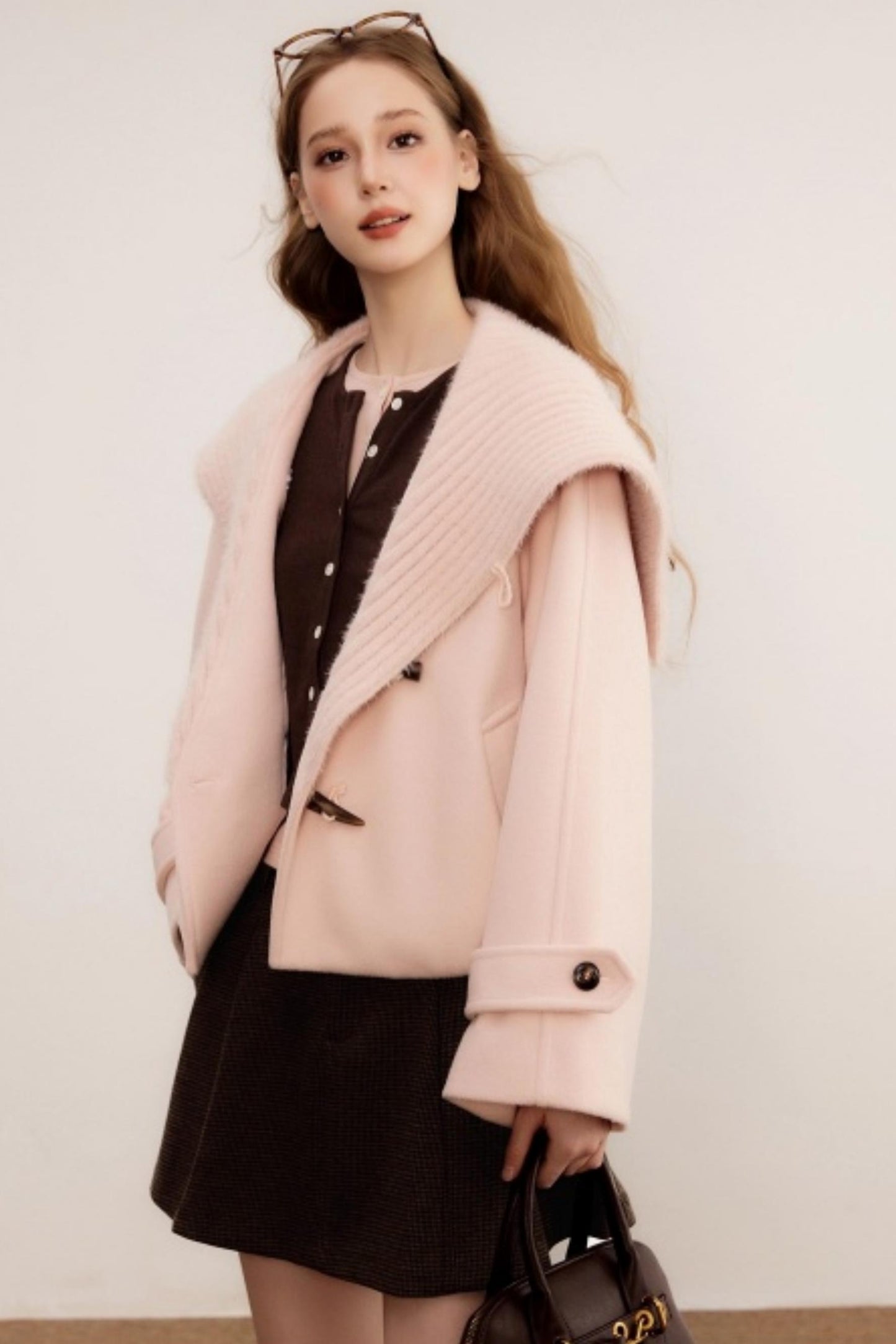 Woolen Shawl Collar Coat