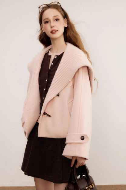 Woolen Shawl Collar Coat