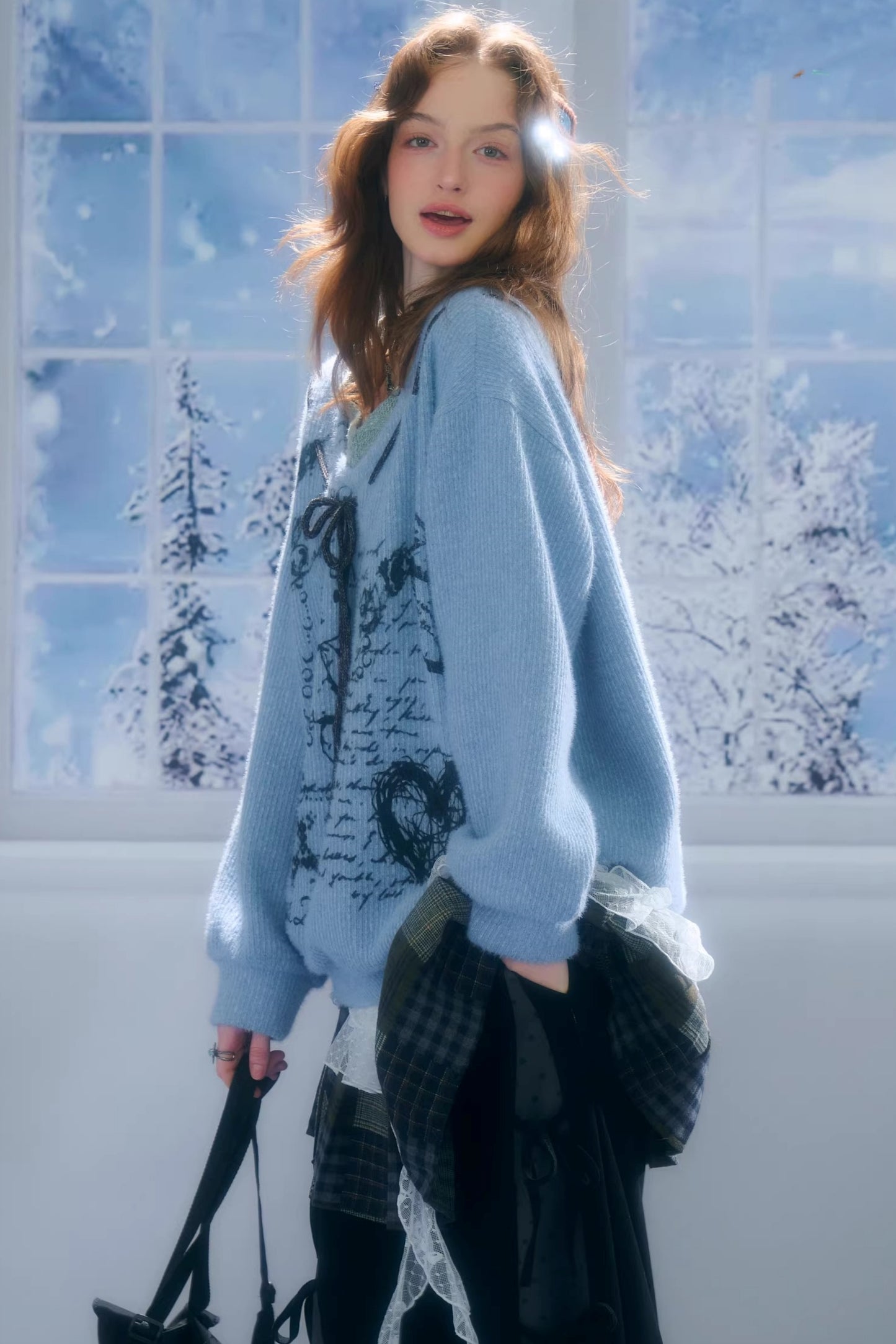 Velvet Rabbit Print Sweater