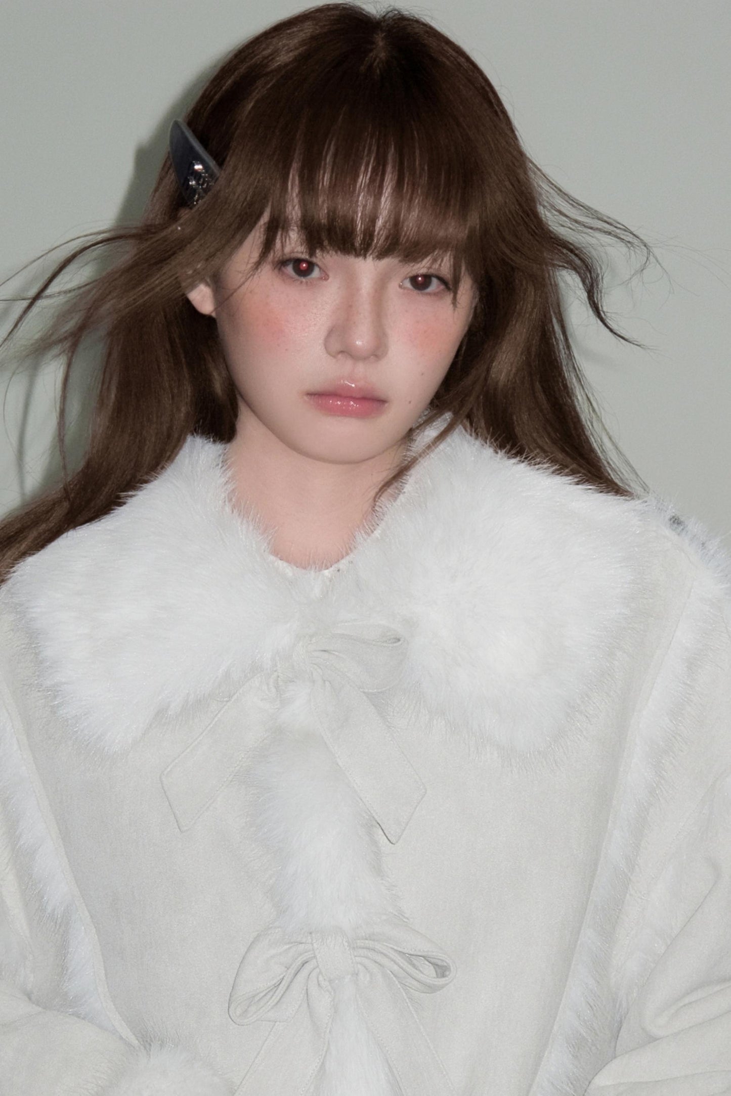 Sweet Silver Grey Fur Jacket