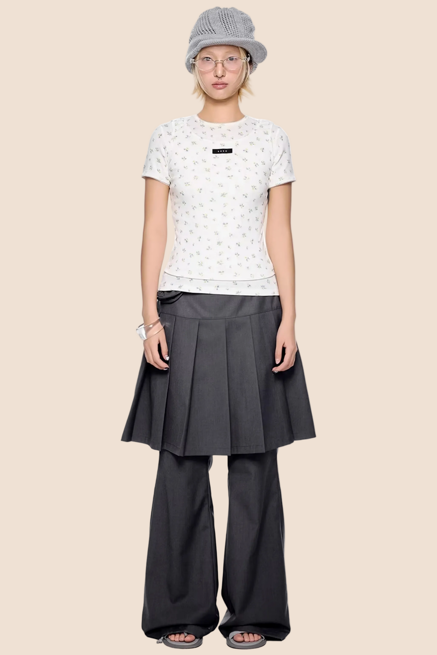 Blumenmuster Retro Top